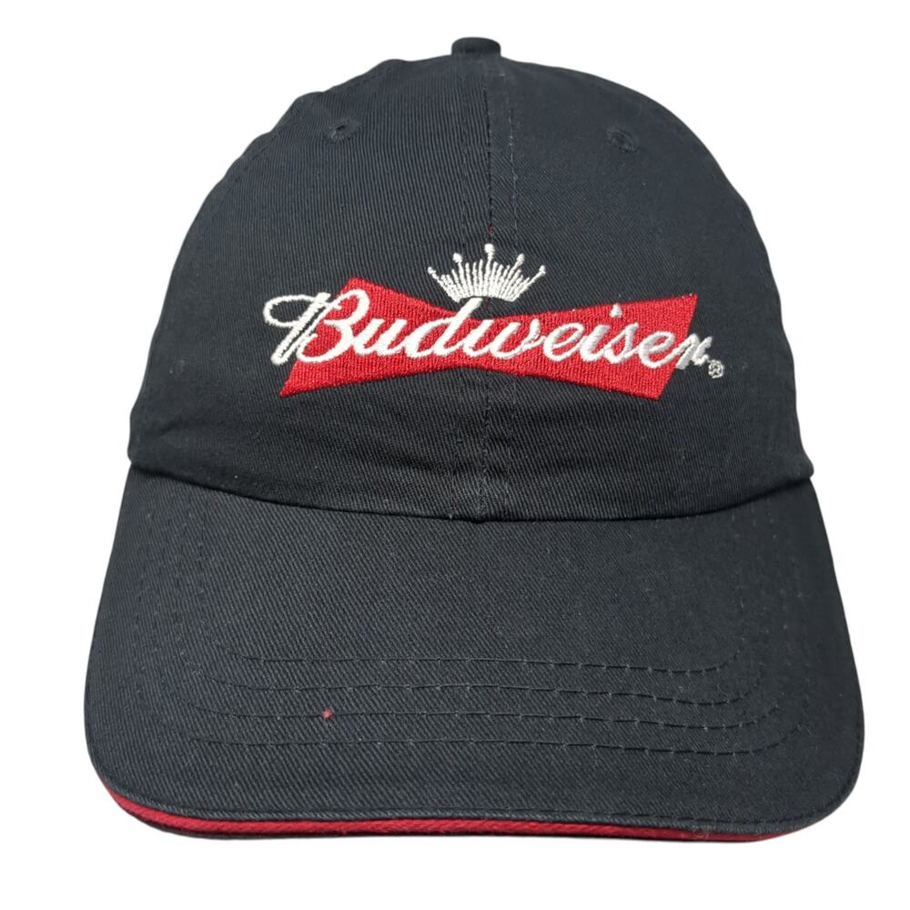 Budweiser Strapback Baseball Cap Black One Size Adjustable Official Product